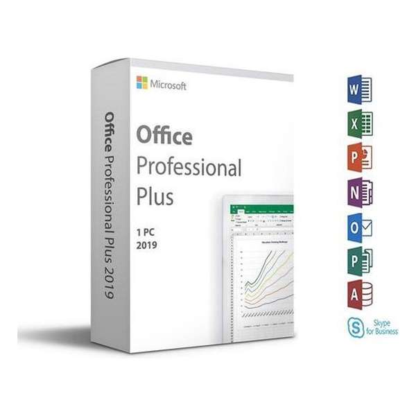 Microsoft Office 2019 - Professional Plus - Office 2019 - Microsoft Office eenmalige aankoop - Windows
