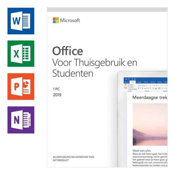 Microsoft Office 2019 Home & Student 1 licentie(s) Meertalig - alleen geschikt voor windows