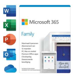 Microsoft 365 Family - Nederlands - 1 jaar abonnement