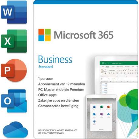 Microsoft 365 Business - Nederlands - 1 jaar abonnement