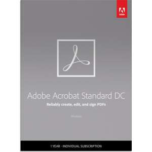 Adobe Acrobat Standard DC - 1 Apparaat - 1 Jaar - Multi Languages - Windows Download