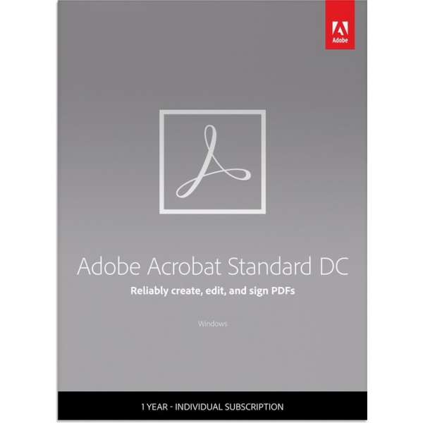 Adobe Acrobat Standard DC - 1 Apparaat - 1 Jaar - Multi Languages - Windows Download