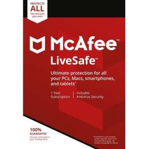 McAfee LiveSafe (levering binnen de 24 uur via elektronische download)