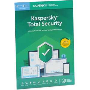 Kaspersky Total Security | 10 Apparaten | 1 Jaar | Engelse verpakking | Alle Europese talen