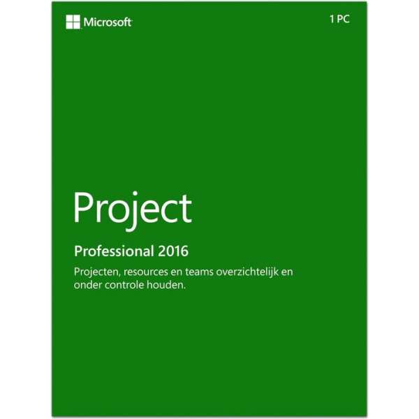 Microsoft Project Pro 2016 - 1 Apparaat - Nederlands/Frans/Engels - Windows Download