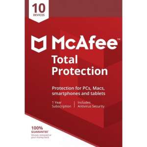 McAfee Total Protection 10 apparaten (levering binnen de 24 uur via elektronische download)
