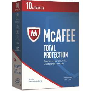 McAfee Total Protection - Nederlands - 10 Apparaten - PC / Mac / iOS / Android