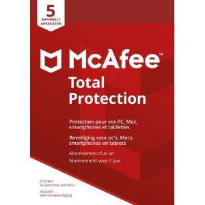 McAfee Total Protection 2018, 5 Devices (Dutch / French)
