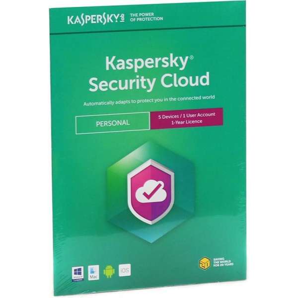 Kaspersky Security Cloud | Personal | 5 Apparaten | 1 Jaar | Engelse verpakking | Alle Europese talen