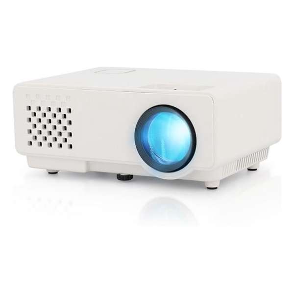 Lumeri mini beamer - mini projector - LED beamer - wit