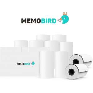 Memobird® 10 Rollen Zelfklevend Print Papier – Memo – Wit - Stickerpapier