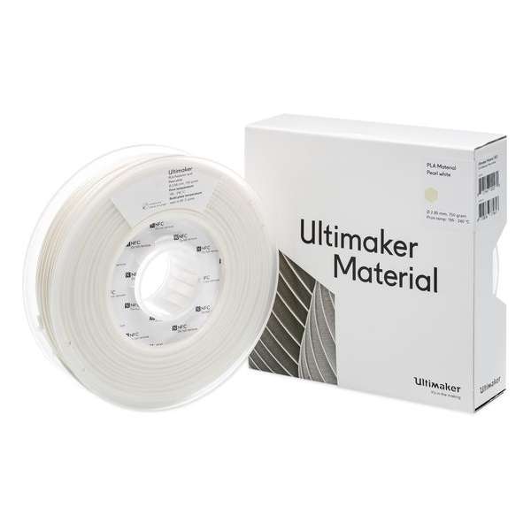Ultimaker Pla - M0751 Pearl White 750 - 211399 Filament Pla Kunststof 2.85 Mm 750 G