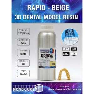 Monocure 3D RAPID MODEL DENTAL RESIN - BEIGE (1.25LTR)