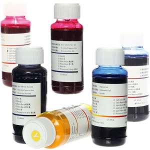 Set van 6 kleuren Sublimatie inkt CMYKLcLm 100ml