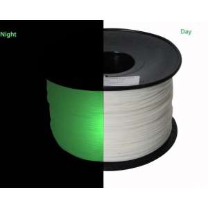 1.75mm oplichtend groen PLA filament 1kg