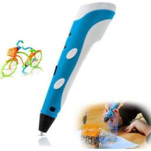 3D pen - 3D printer pen - 3D tekeningen - tekenen - blauw - inclusief 3D pen vullingen - voor ABS filament