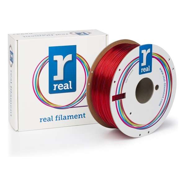 REAL Filament PETG transparant rood 1.75mm (1kg)