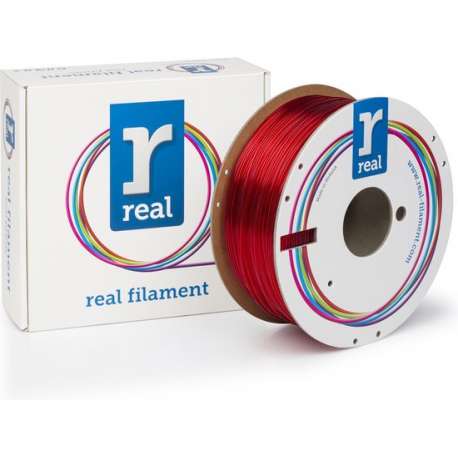 REAL Filament PETG transparant rood 1.75mm (1kg)
