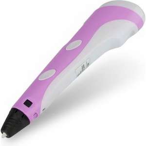 3D Pen pakket (roze) - Draw Your Dream + 5 x 10 m kleuren PLA + Houder + Tekensjablonen