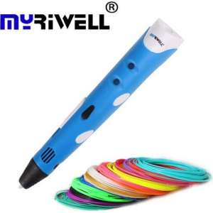 MyRiwell RP100A 3D Pen - incl. filament - Drawing pad - Blauw