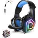 Gaming Headset voor PS4 Xbox One, Micolindun Over Ear Gaming RGB LED licht