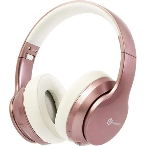 PowerLocus P6 - draadloze Over-Ear Koptelefoon Inklapbaar - Bluetooth Hoofdtelefoon - Met microfoon - Rose Gold