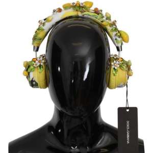 DOLCE & GABBANA LEMON CRYSTAL WIRELESS LEATHER HEADPHONES 100% Authentic From € 4.270,- No