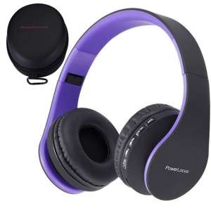 PowerLocus P1 draadloze Over-Ear Koptelefoon Inklapbaar - Bluetooth - Met microfoon – Purper