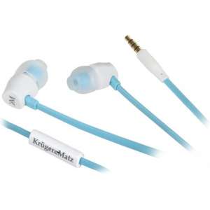 Krüger & Matz KMD10B - Eigentijdse siliconen in-ear oordopjes - blauw