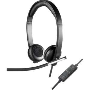 Logitech - Logitech H650E USB Stereo Headset Zwart/Zilver - Altijd Garantie