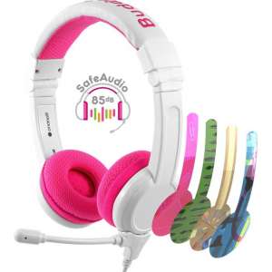 BuddyPhones School+ koptelefoon roze - 85db - geluidsbescherming
