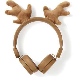 Nedis Bedrade Koptelefoon | 1,2 m Ronde Kabel | On-Ear | Afneembare Magnetische Oren | Rudy Reindeer | Bruin