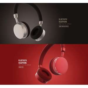 REMAX - Bluetooth Headphones Koptelefoon 520HB – High Quality Sound And Style! – Bruin, Brown / Rood,Red/Wit,White