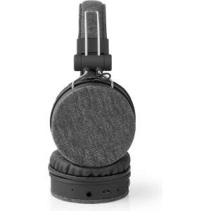 Nedis Bluetooth®-koptelefoon Met Geweven Stof Bekleed On-ear |18 Uur Afspeeltijd Antraciet / Zwart