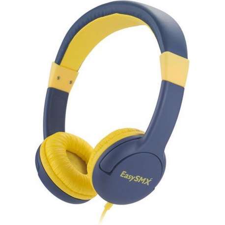 Easysmx On-ear Koptelefoon voor kinderen - Volumebegrenzing - Geel met blauw