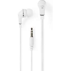 Nedis HPWD1002WT Wired Headphones 1.2m Flat Cable In-ear White