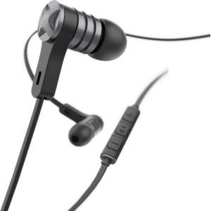 Hama Koptelefoon "Intense", in-ear, microfoon, platte kabel, zwart
