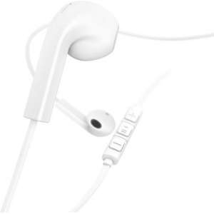 Hama Koptelefoon "Advance", earbuds, microfoon, platte kabel, wit