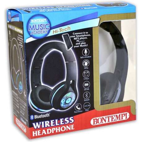 Bluetooth hoofdtelefoon met licht - Zwart