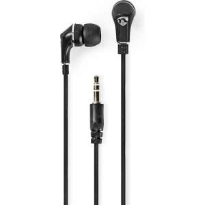 Nedis HPWD1002BK Wired Headphones 1.2m Flat Cable In-ear Black