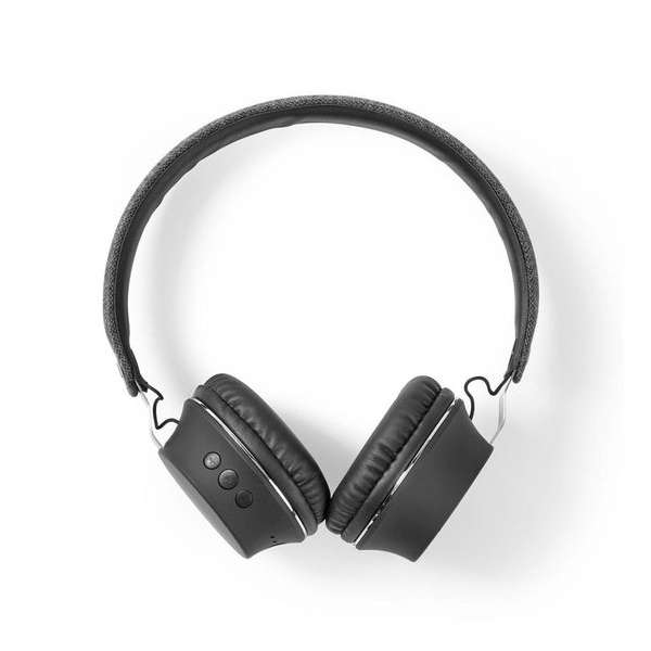 Nedis Bluetooth®-koptelefoon Met Geweven Stof Bekleed On-ear |18 Uur Afspeeltijd Antraciet / Zwart