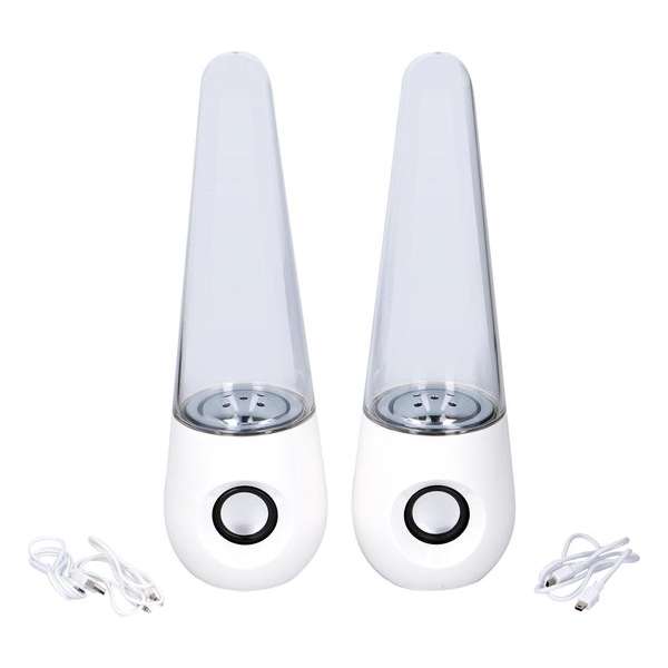 Grundig speakerset - draadloos - licht en water beweegt op geluid -  2x3W - Bluetooth