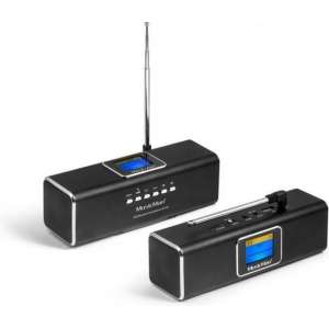 Technaxx BT-X29 MusicMan® Portable stereo Bluetooth speaker met DAB+ digitale radio en FM, USB, 3.5 mm en MicroSD zwart