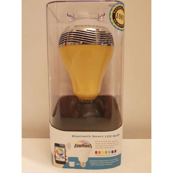 Bluetooth Smart Led E27 Bulb Speaker - geel