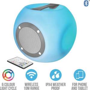 Trust Lara | Draadloze Bluetooth Speaker met Verlichting | Voor Smartphone of Tablet | Max