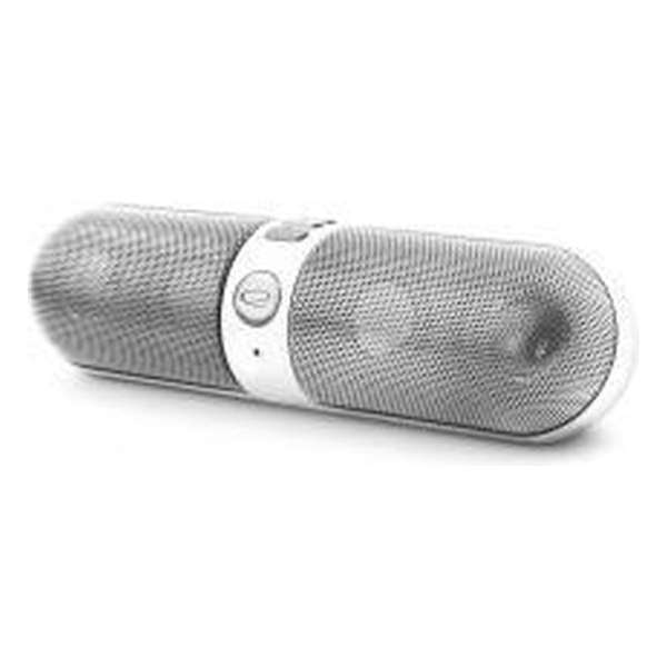 Bluetooth Speaker Piano + FM-radio - wit-zilver