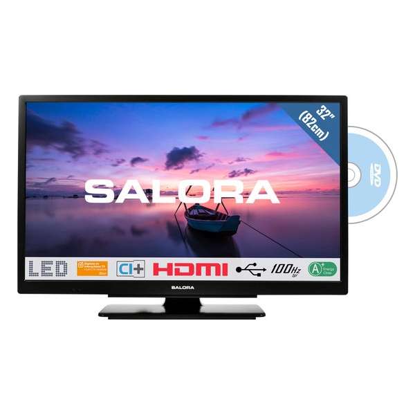 Salora 32HDB6505 - Televisie - LED - 32 Inch - HD - Ingebouwde DVD speler - HDMI - USB