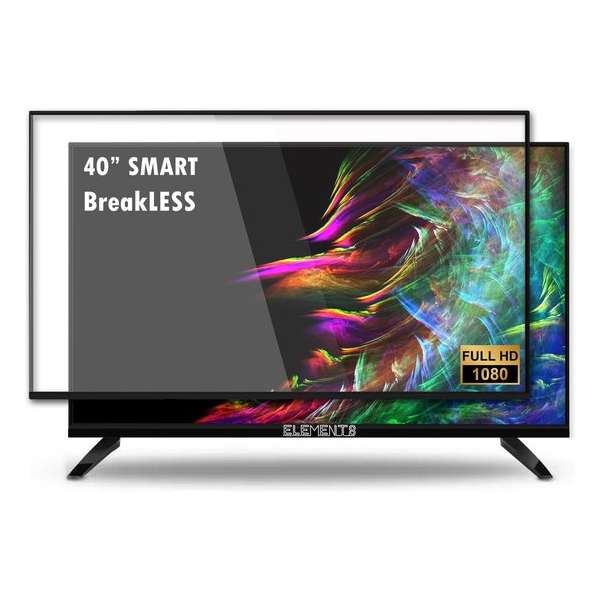 ELEMENTS SMART TV 40" INCH ANDROID 9.0 BREAKLESS GLASS