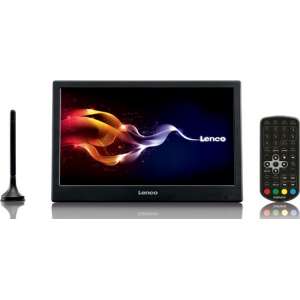 Lenco TFT-1028 - Draagbare televisie HD met DVB-T2 - 10 inch - Zwart