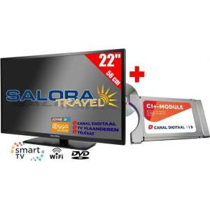 Salora 22" Travel TV 12/230 Volt Wifi + Canaldigitaal Cam701